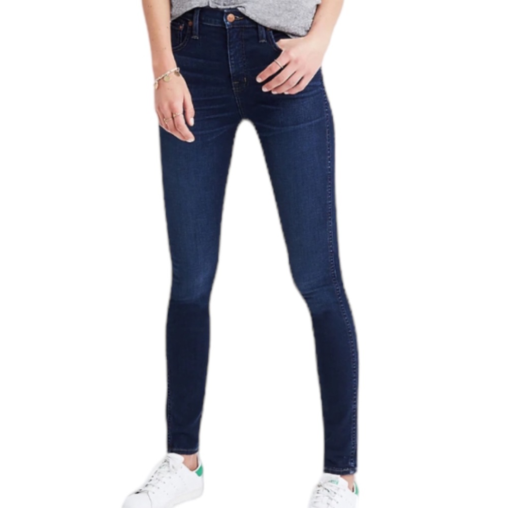 MADEWELL Women's 10 Inch High Rise Skinny Hayes Wash Denim Jeans~ Ladies Size 25